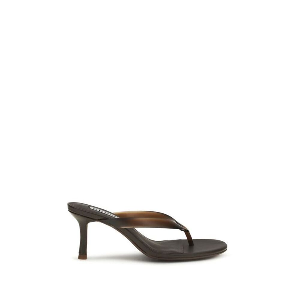 Senso Brown Rubber Stiletto Heel Women's Sandals